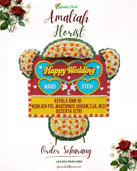 Papan Bunga Pernikahan Liligundi